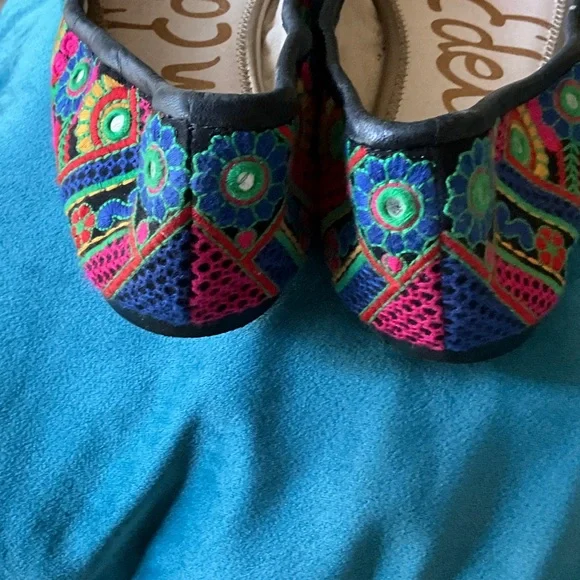 Sam Edelman Colorful Embroidered Flats - Picture 3 of 3